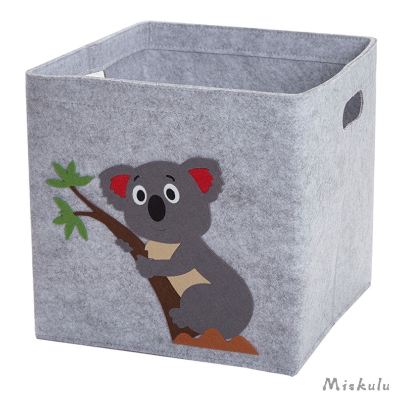 Giỏ Đựng Đồ Chơi / Quần Áo / Đồ Chơi Bằng Vải Nỉ Có Thể Gấp Gọn Tiện Dụng Cho Bé