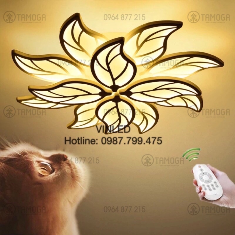 Đèn mâm ốp trần hình chiếc lá 12 cánh HAPOVA OSSI 121