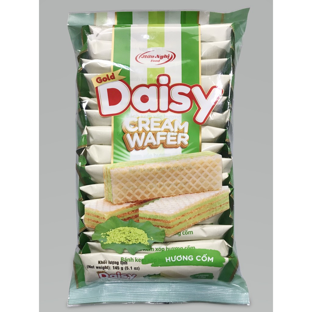 BÁNH KEM XỐP GOLD DAISY CỐM VÀ KHOAI MÔN - HỮU NGHỊ FOOD 145g