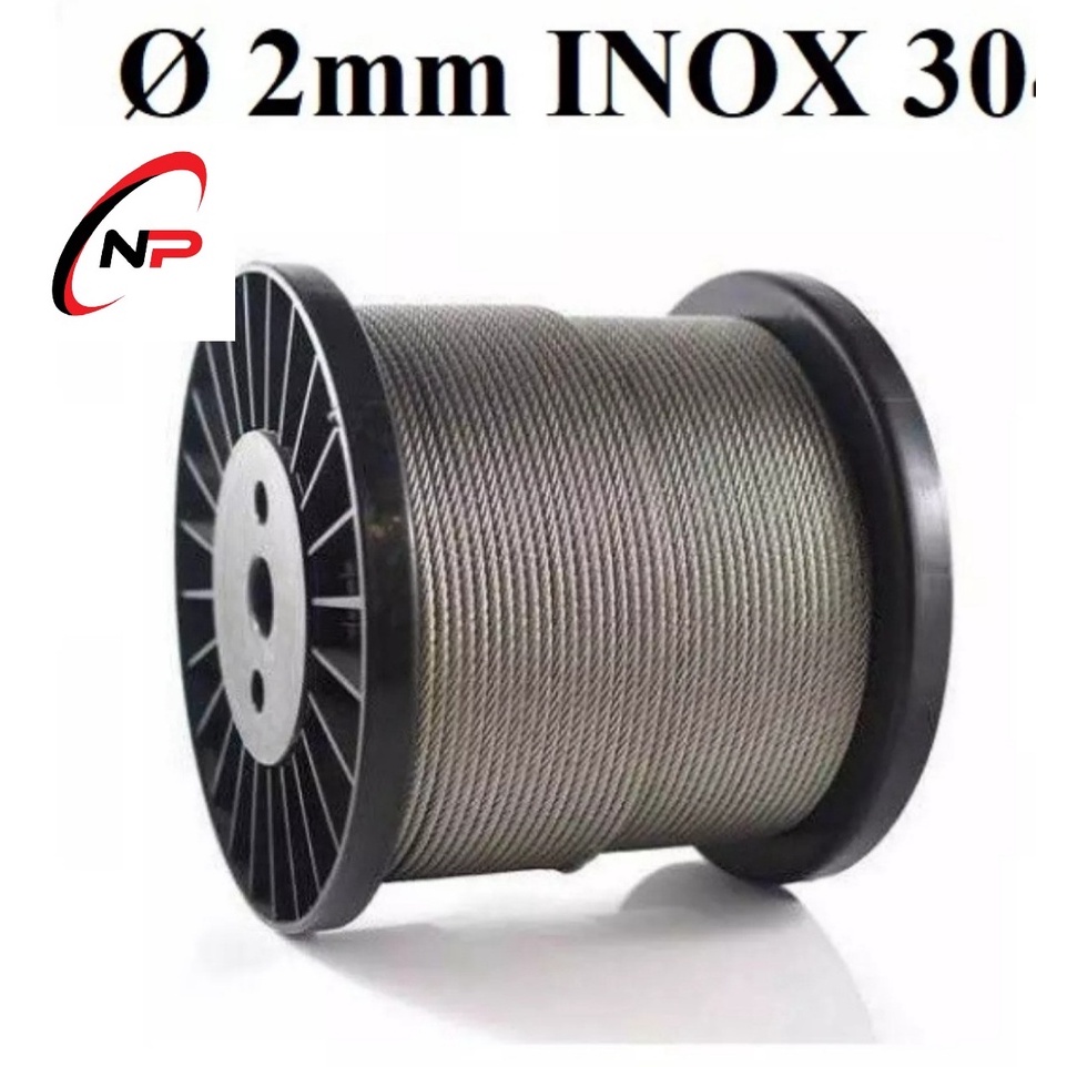 Cáp Inox 304 xịn 1.5mm 2mm 3mm.Bán theo mét(số lượng bạn chọn tương ứng với số mét bạn muốn mua.kim khí nhất phát