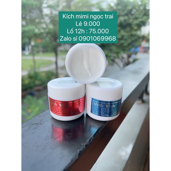 Kem kích Mimi White xanh đỏ ⚡ GIÁ TỐT ⚡ Kem kích trắng ngọc trai Mimi White chất kem thấm nhanh không bết