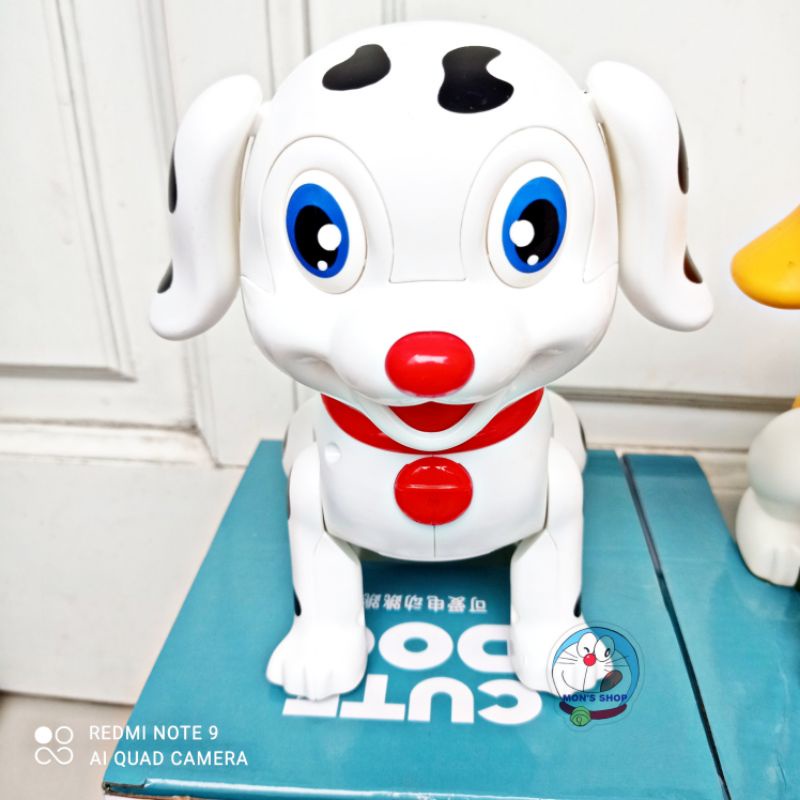 Đồ chơi chú chó dễ thương cute dog biết hát, vẫy đuôi dùng pin có âm thanh và ánh sáng