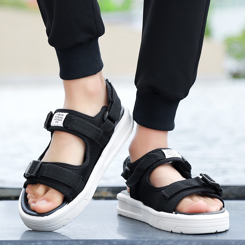 ( Có 2 màu ) Dép sandal nam và nữ 2 quai Fashion đế cao su cực êm