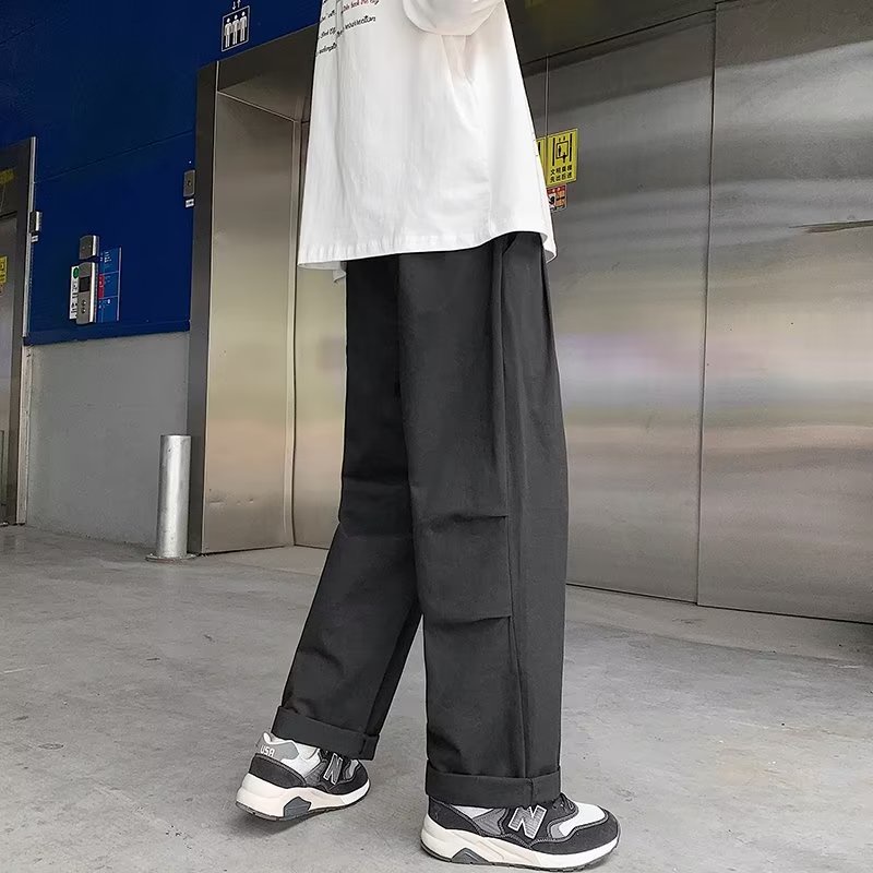 Quần Dài Dáng Rộng Lưng Thun Co Giãn Thoải Mái Phong Cách Hàn Quốc Thời Trang Cho Nam size M-3XL