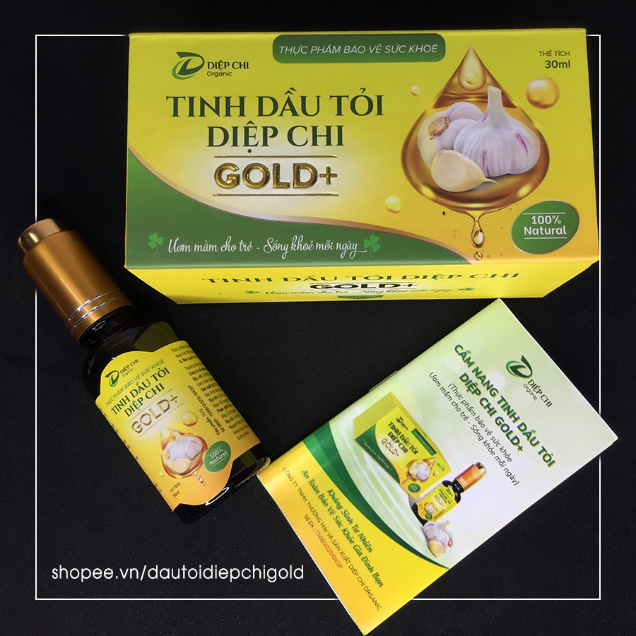 Dầu Tỏi Diệp Chi - Tinh Dầu Tỏi Diệp Chi Gold + (Chính Hãng, Tặng dầu tràm)