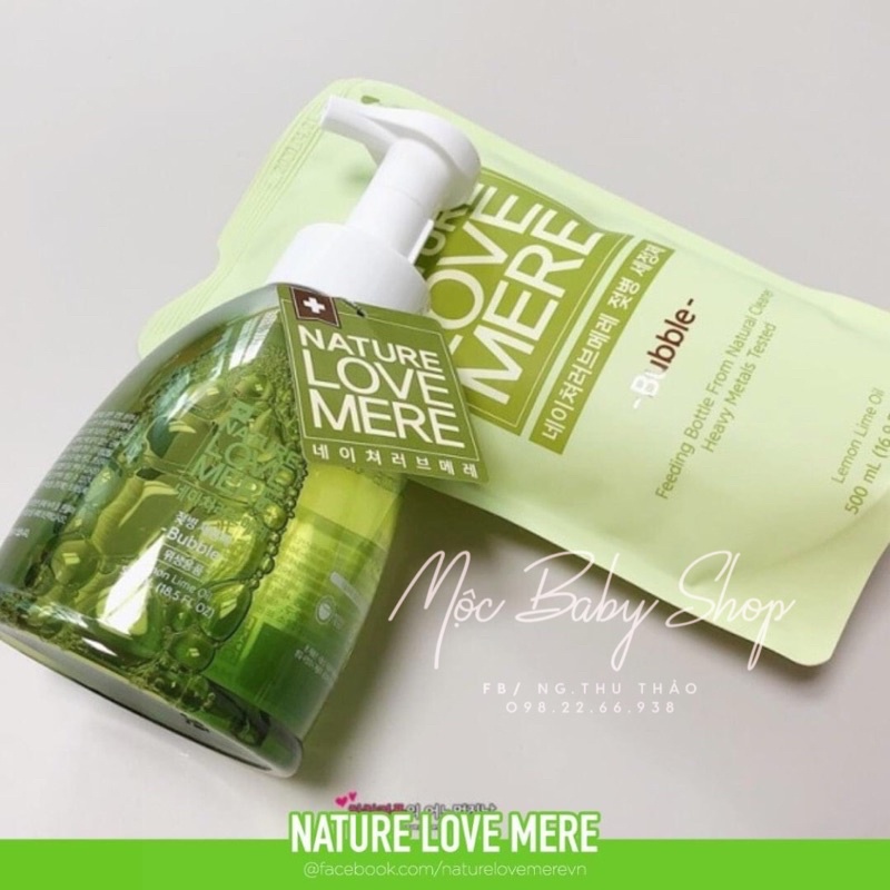 NƯỚC RỬA BÌNH TẠO BỌT NATURE LOVE MERE 550ml