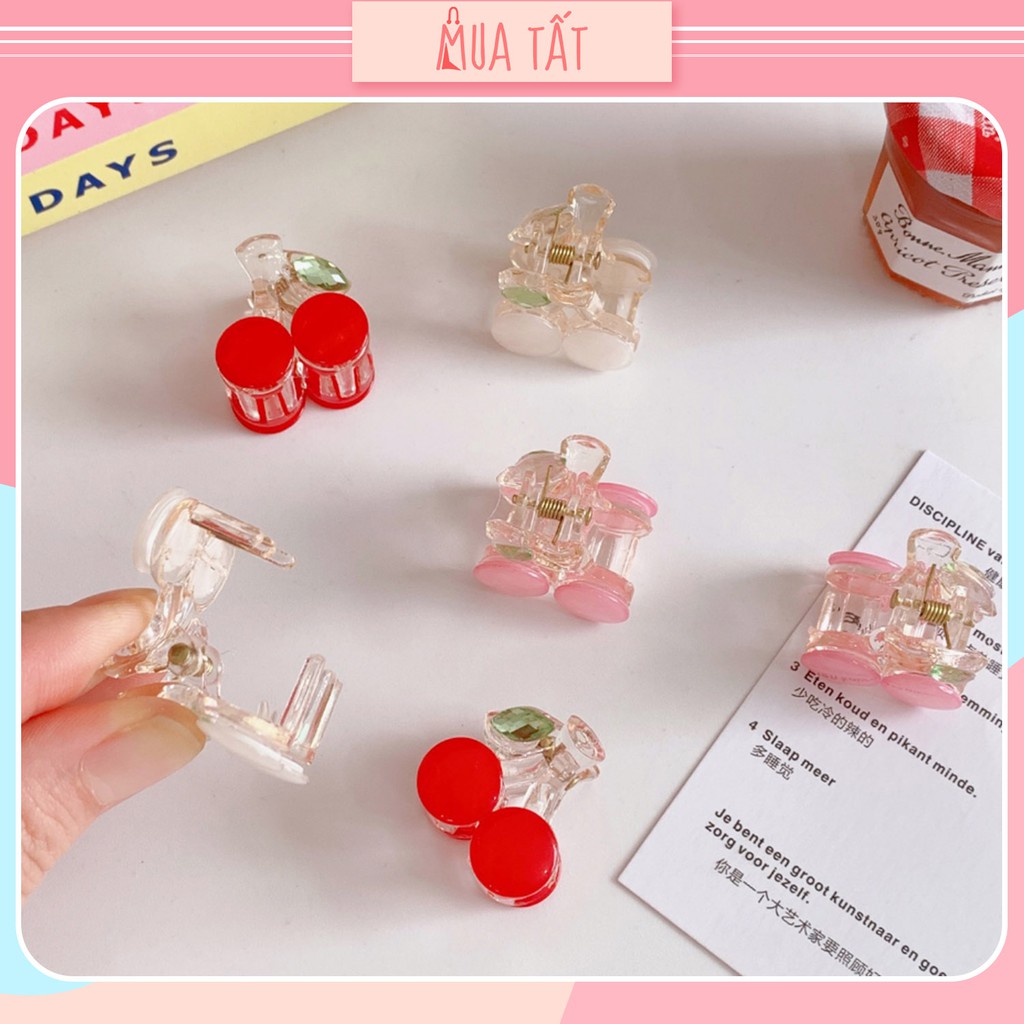 Kẹp tóc càng cua cherry nhỏ, kẹp gắp mái cherry Mua Tất (muatatshop)