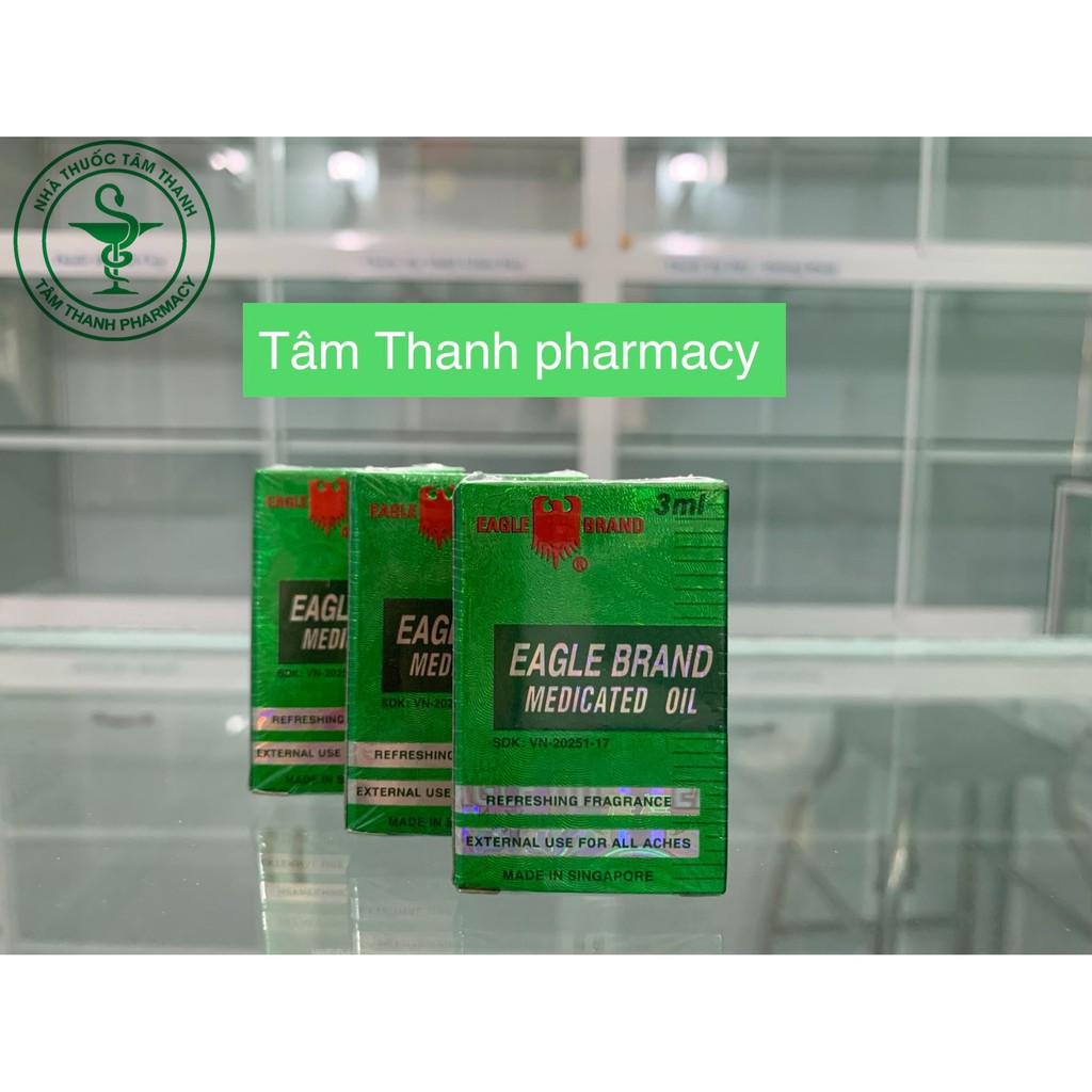 Dầu Eagle brand Singapore ( Dầu gió xanh con ó Singapore) (Chai 3ml)