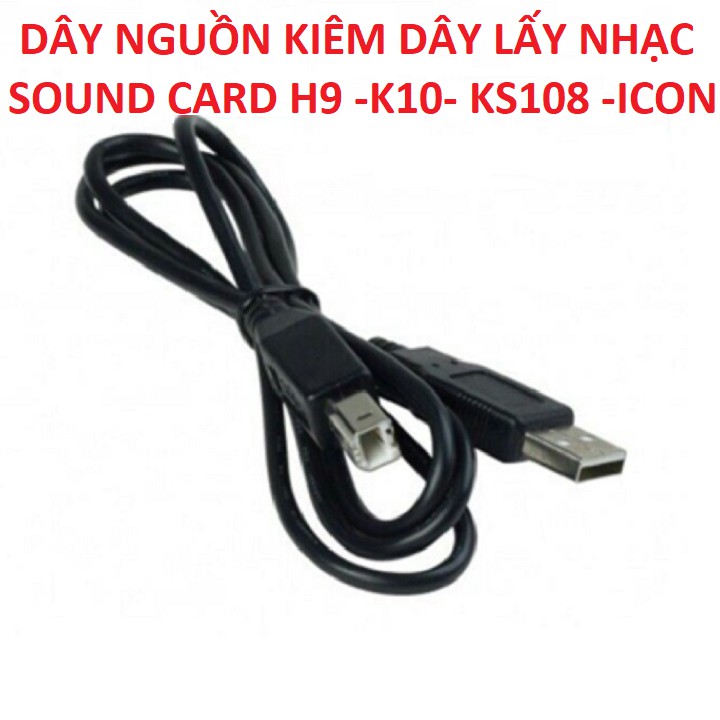 Dây Lấy Nhạc Kiêm Dây Nguồn, Cho Sound Card Thu Âm H9 - K10 - Ks108 - Icon - HF5000