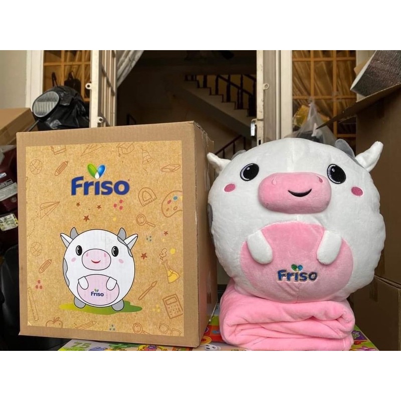 Bộ chăn kèm gối bông cho bé quà tặng sữa friso