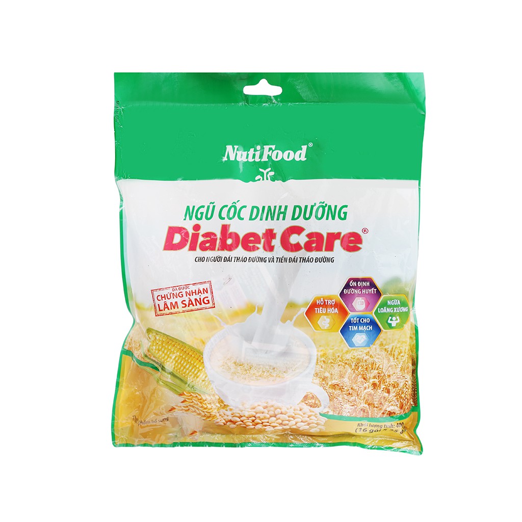Ngũ cốc dinh dưỡng nguyên cám NutiFood Diabet Care bịch 400g