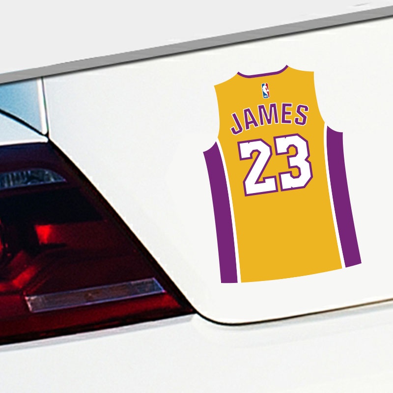 Sticker dán xe hơi hình cầu thủ bóng rổ James NBA Total Decision FMVP