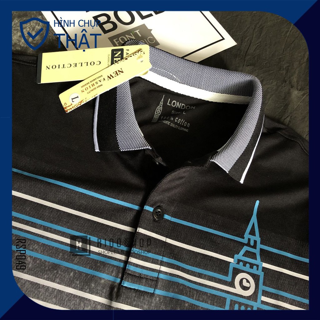 (Size lớn 90kg) Áo Thun Polo Nam Có Cổ, Tay Ngắn LD103 - Chất Liệu Cotton Lạnh Cao Cấp, Form Suông Thoải Mái | BigBuy360 - bigbuy360.vn