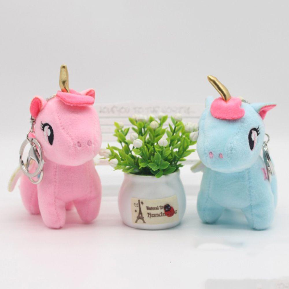 Thú Nhồi Bông Hình Con Kì Lân 10cm Mềm Mại Màu Cầu Vồng