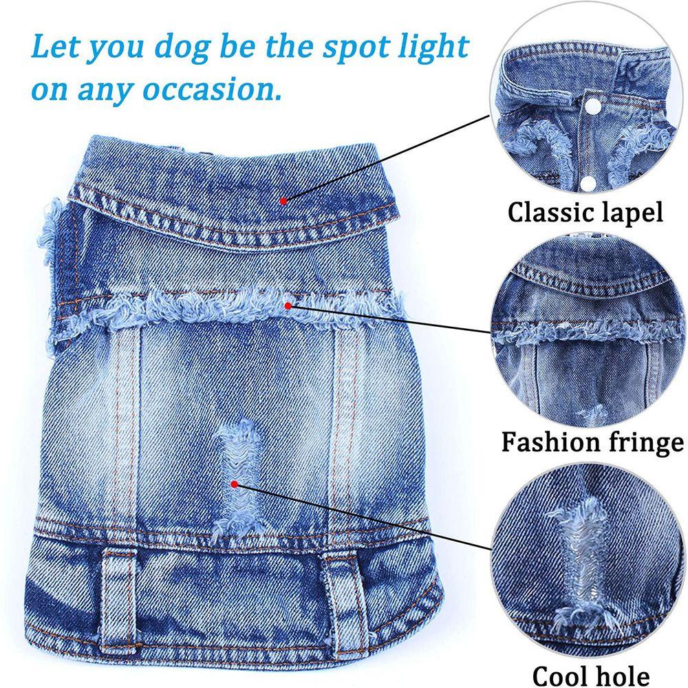 Áo Denim Phong Cách Cao Bồi Cổ Điển Cho Thú Cưng LAYOR1 XS-2XL