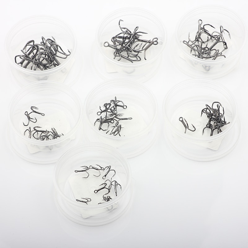 Hộp 10 lưỡi câu cá bằng thép carbon 2 / 4 / 6 / 8 / 10 / 12 / 14 V019 chuyên dụng