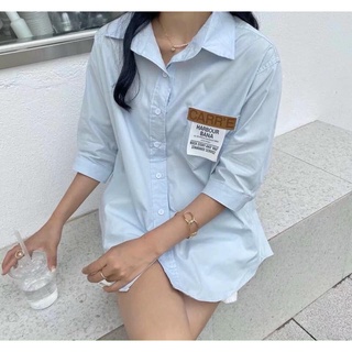 Sơ mi họa tiết, sơ mi logo form rộng thời trang