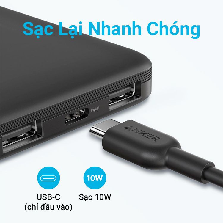 PIN SẠC DỰ PHÒNG KHÔNG DÂY ANKER WIRELESS POWERCORE 10.000MAH - A1615