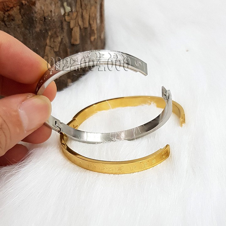 Vòng tay nam ovan chạm khắc chú anmani bát minh hồng.