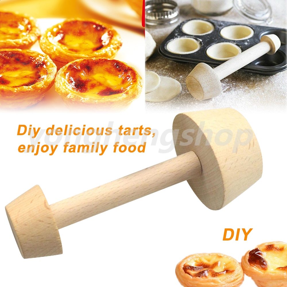 Khuôn Làm Bánh Tart Trứng Mini Bằng Gỗ Tiện Dụng Diy