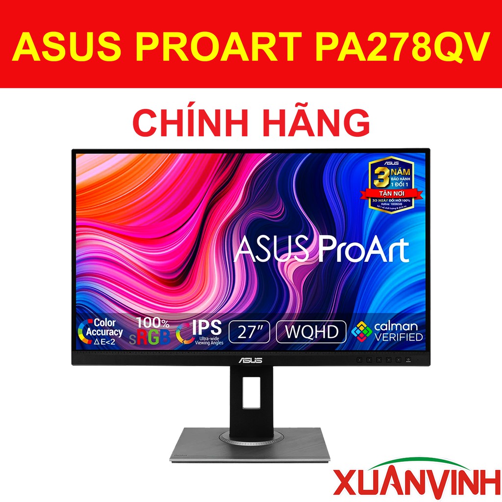 Màn hình ASUS ProArt PA278QV 27inch IPS 2K 75Hz New Chính Hãng