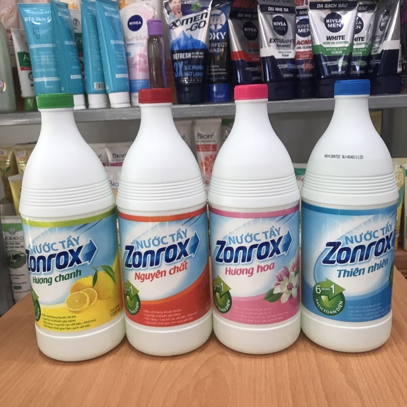 Nước Tẩy Trắng Quần Áo ZONROX Nguyên Chất 6 trong 1 (1000ml)