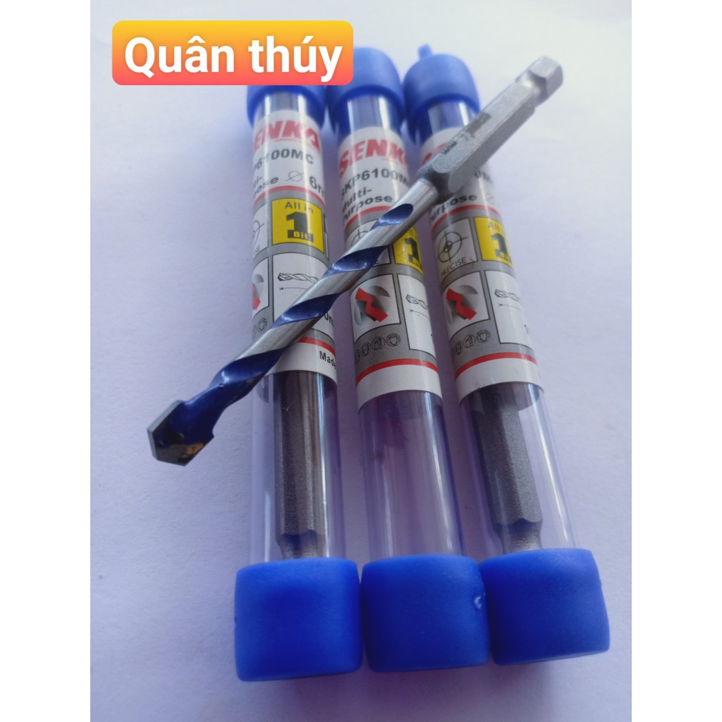 Bộ 4 mũi khoan đa năng chuôi lục giác All in 1  Senka 6 - 8 - 10 - 12mm