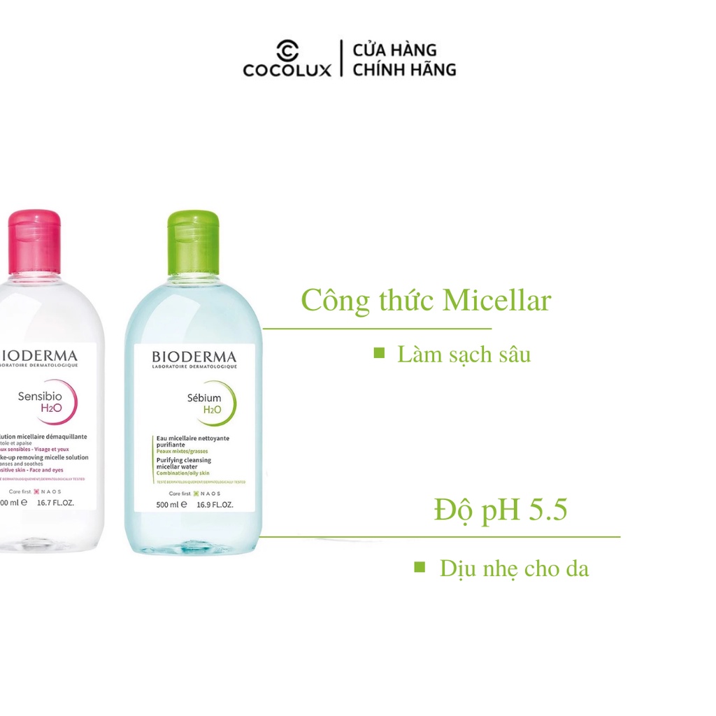 Nước tẩy trang Bioderma Sébium H2O 500ml | BigBuy360 - bigbuy360.vn