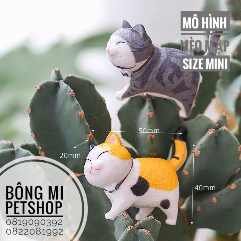 [QUÀ TẶNG] Mô hình tượng trang trí Mèo Mập [Bông Mi Petshop]