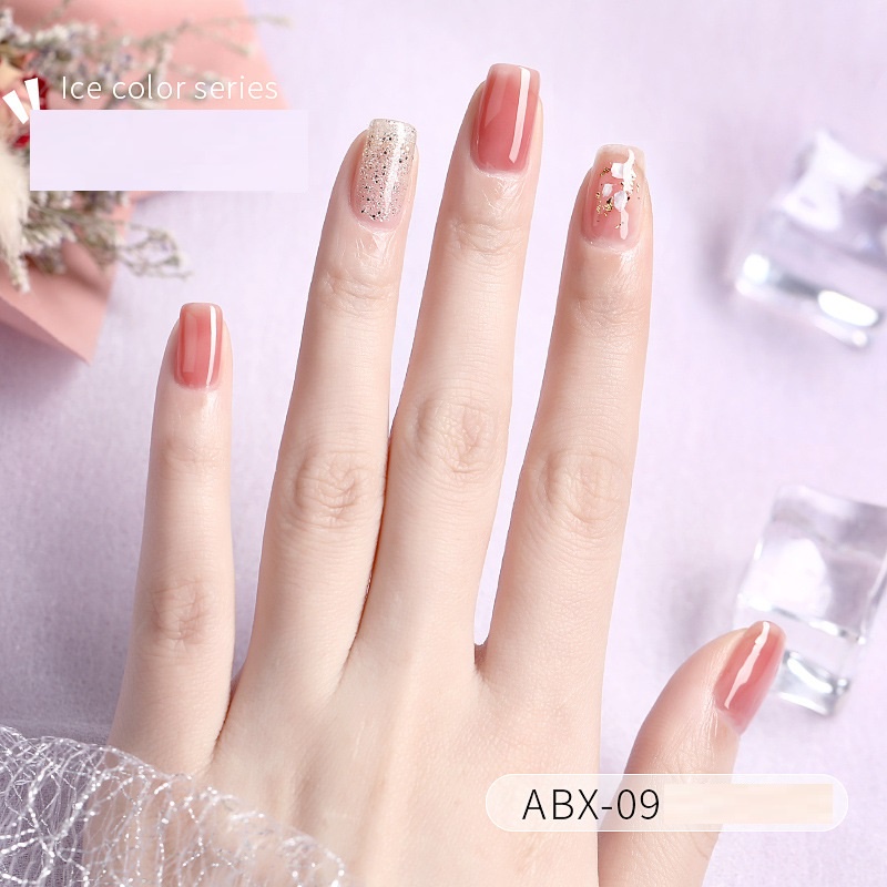 Sơn gel AS sơn thạch sơn gel thạch sơn móng tay dùng máy hơ gel tone hồng thạch thạch nude NAIL SUZY mã ABX 15ml