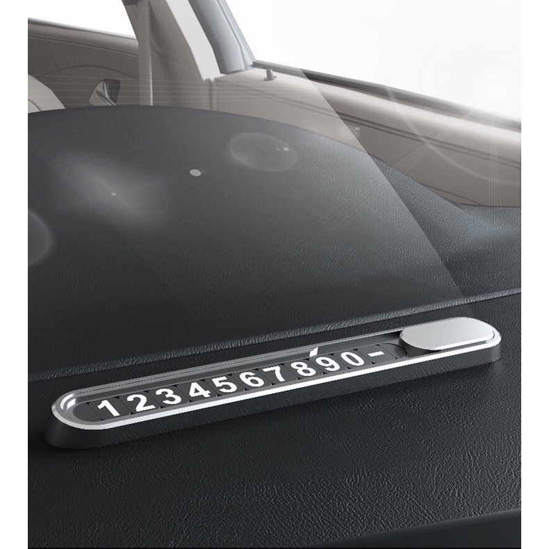 Bảng ghi số điện thoại bằng hợp kim nhôm cao cấp siêu bền, không cong vênh dùng cho ô tô