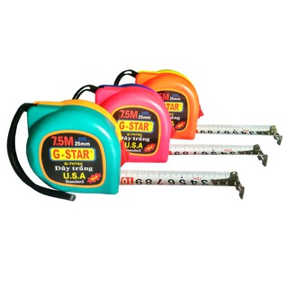 Thước kéo G-star loại nhựa gồm loại 3M, 5M, 7.5M