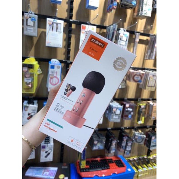 Mic hát karaoke, livestream cho điện thoại Joyroom JR-K2 -0965389222