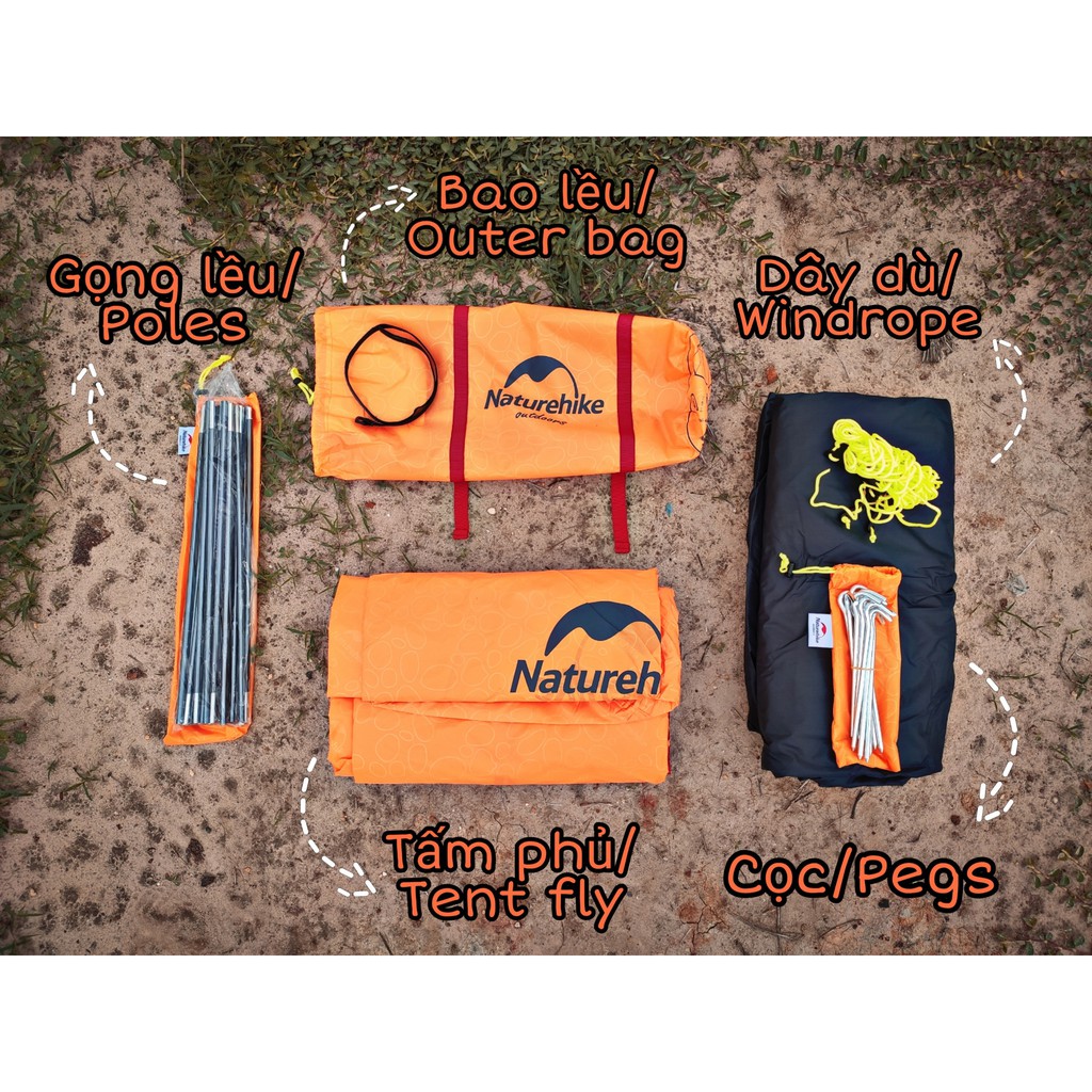 [Chính hãng] Lều dã ngoại 4 Người Naturehike P-Series NH18Z044-P