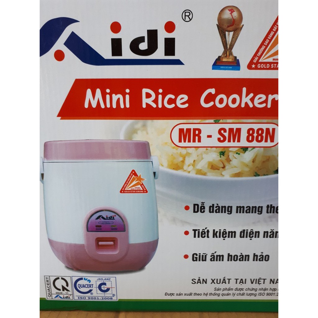 NỒI CƠM ĐIỆN MINI 0,6L AIDI -88N