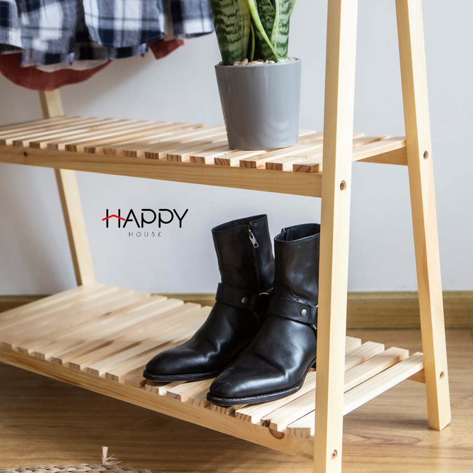[HÀNG LOẠI A] GIÁ TREO QUẦN ÁO GỖ THÔNG CHỮ A 2 TẦNG HÀN QUỐC SIZE 86 - A HANGER 2F | BigBuy360 - bigbuy360.vn