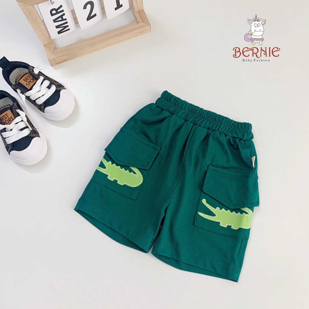 Bộ ba lỗ bé trai hoạ tiết cá sấu, bộ 3 lỗ cotton mềm mát