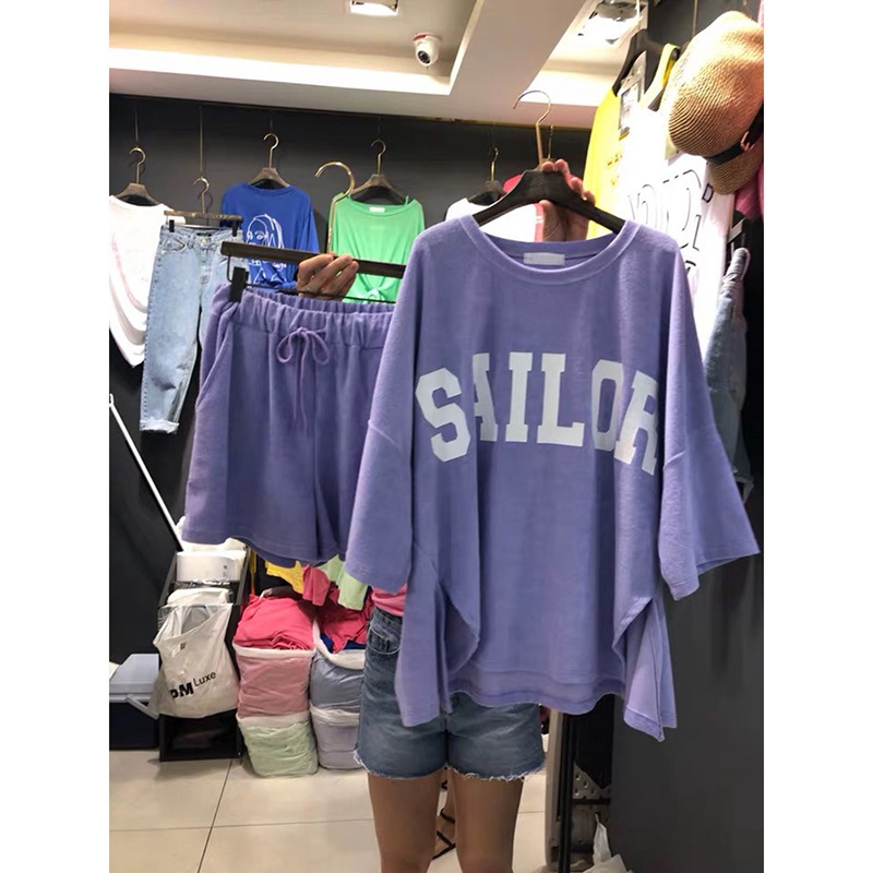 Bộ Đồ Thể Thao Ngắn Tay Dáng Rộng Thoáng Mát Cá Tính | BigBuy360 - bigbuy360.vn