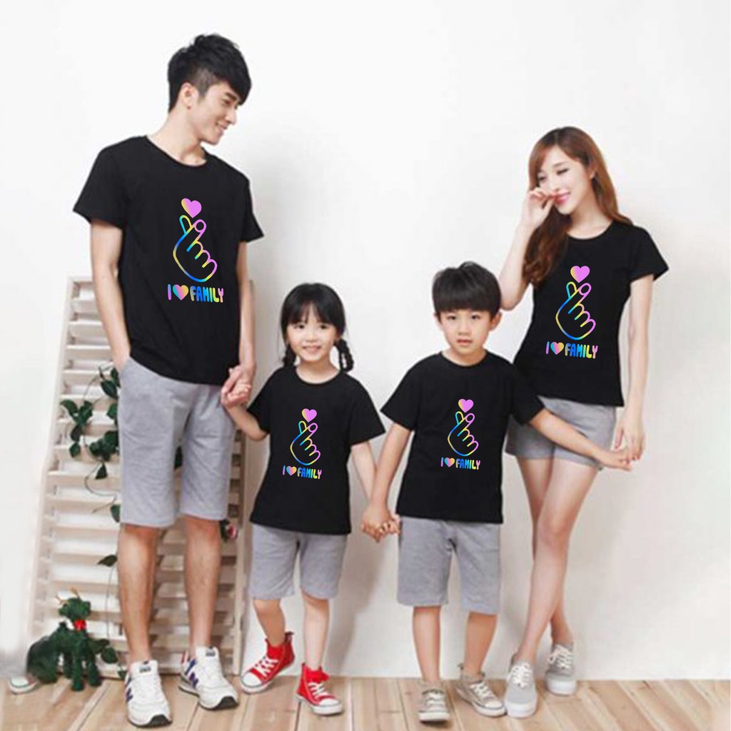 [ FASHSALE GIA ĐÌNH LÀ ĐIỀU TUYỆT VỜI NHẤT]Áo thun Gia Đình Phản Quang Thả Tim Family GD05-Chất thun cotton 4 chiều co g