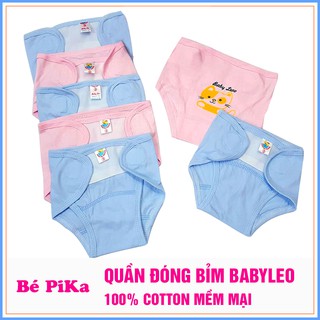 Bộ 5 quần đóng bỉm vải Baby Leo khóa dán chất liệu cotton mềm mại cho bé