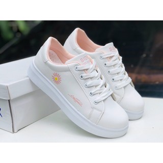 ✔️GIÀY BATA NỮ TRẮNG IN HOA CÚC