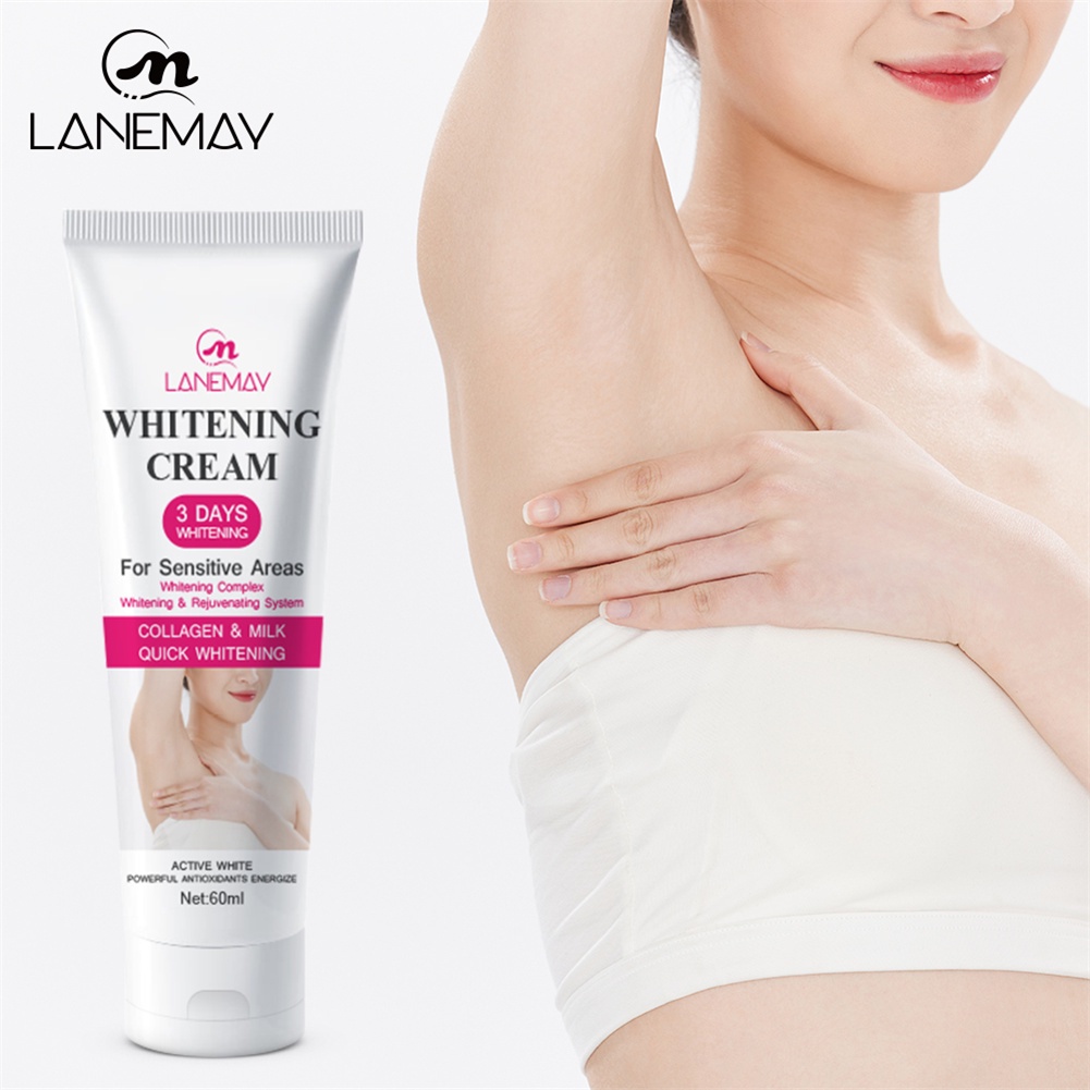 LANEMAY Brighten Kem Làm Trắng Vùng Thân Mật Cải Thiện Nách Đầu Gối Bên Trong Đùi Mông Đốm Thâm Làm Đều Màu Da Kem Dưỡng Trắng Da Toàn Thân -pikalu