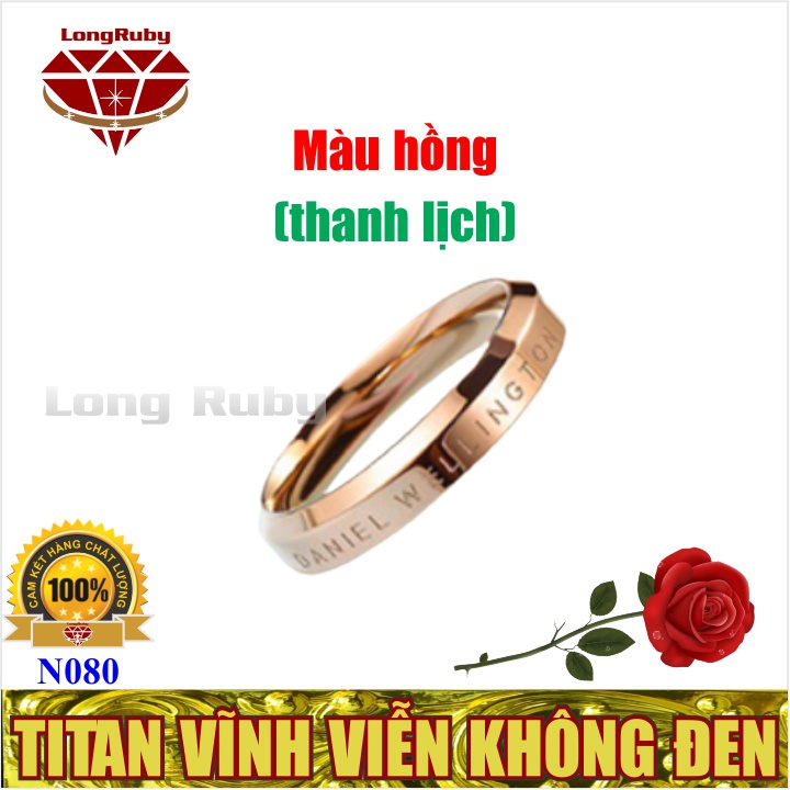 Nhẫn Nữ Titan không đen, không rỉ | Nhẫn Cặp Nam Nữ Thời Trang N080A