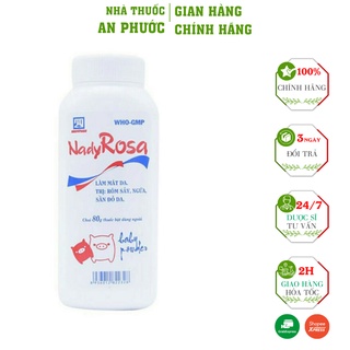Phấn rôm sẩy ⚡ CAM KẾT CHẤT LƯỢNG ⚡ Phấn Rôm Sẩy Nady Rosa giúp làm mát da, giảm mẩn ngứa ( AN PHƯỚC PHARMA)