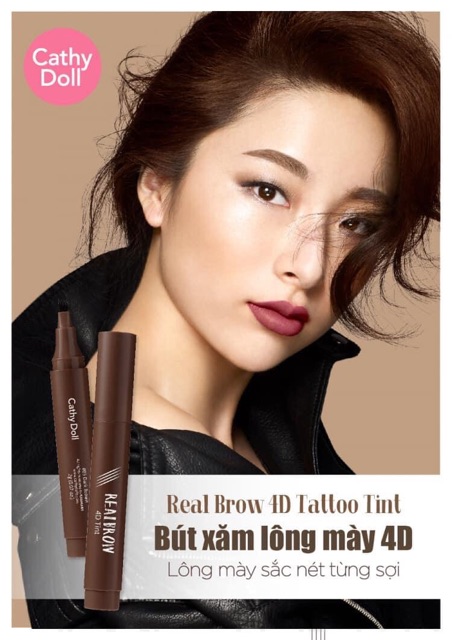 BÚT PHẨY SỢI MÀY 4D TATOO TINT CATHY DOLL | BigBuy360 - bigbuy360.vn