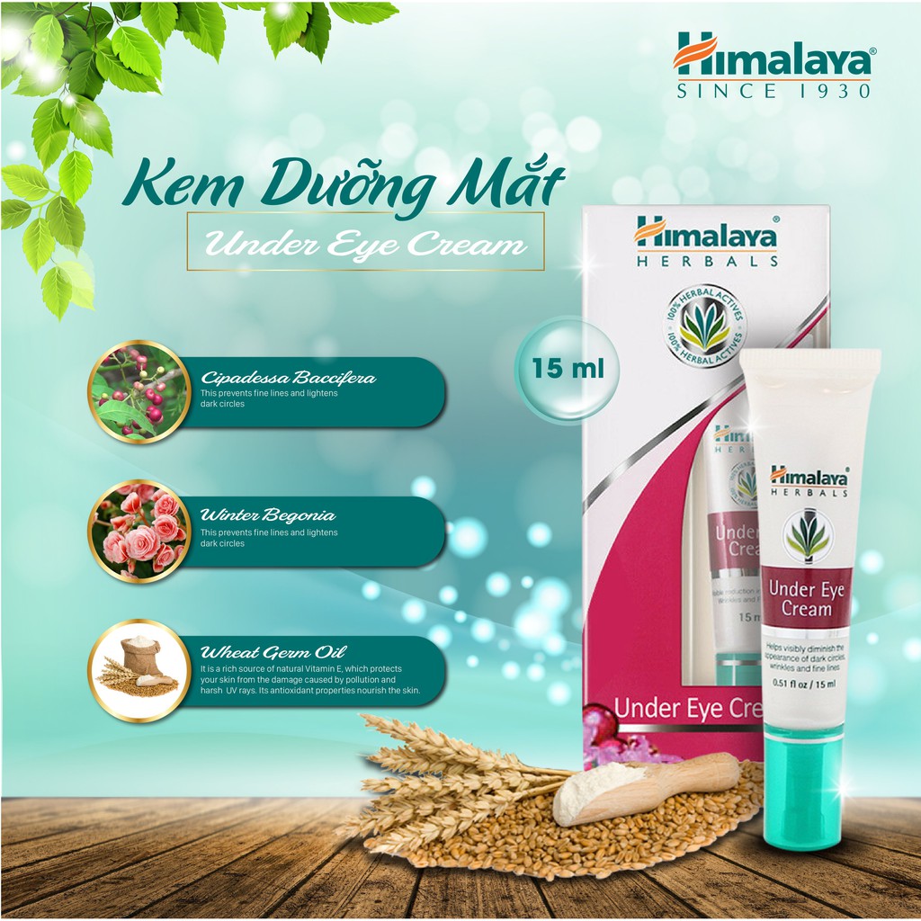 Kem dưỡng giảm thâm quầng mắt Himalaya Under Eye Cream 15g