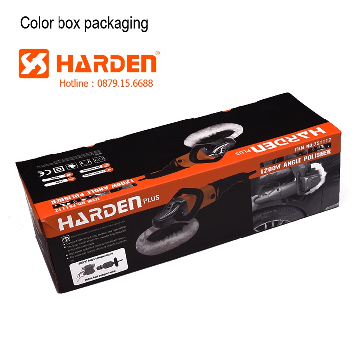 Máy đánh bóng Harden 6 cấp độ, đánh ô tô, xe máy, sàn gỗ, máy đánh bóng cầm tay 1200w
