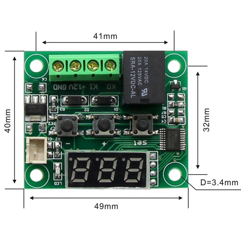Nhiệt Kế Dc12v w1209