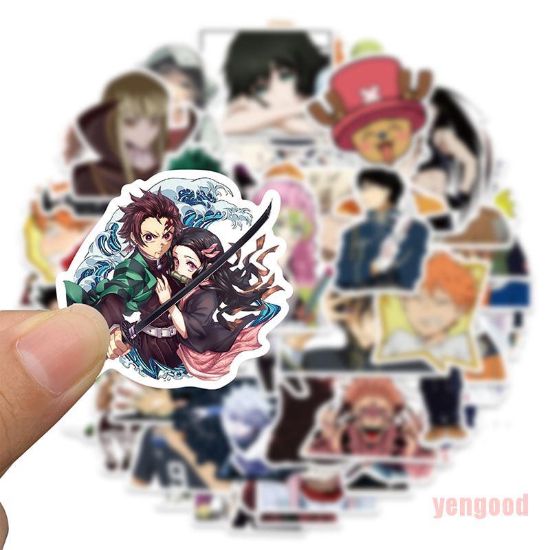 Set 50 Phụ Kiện Trang Trí Laptop Họa Tiết Graffiti Cổ Điển