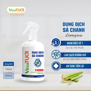 Xịt khử mùi, xịt khử mùi tinh dầu sả chanh VINA TƯƠI, xịt khử khuẩn tay sát khuẩn chai 500ml
